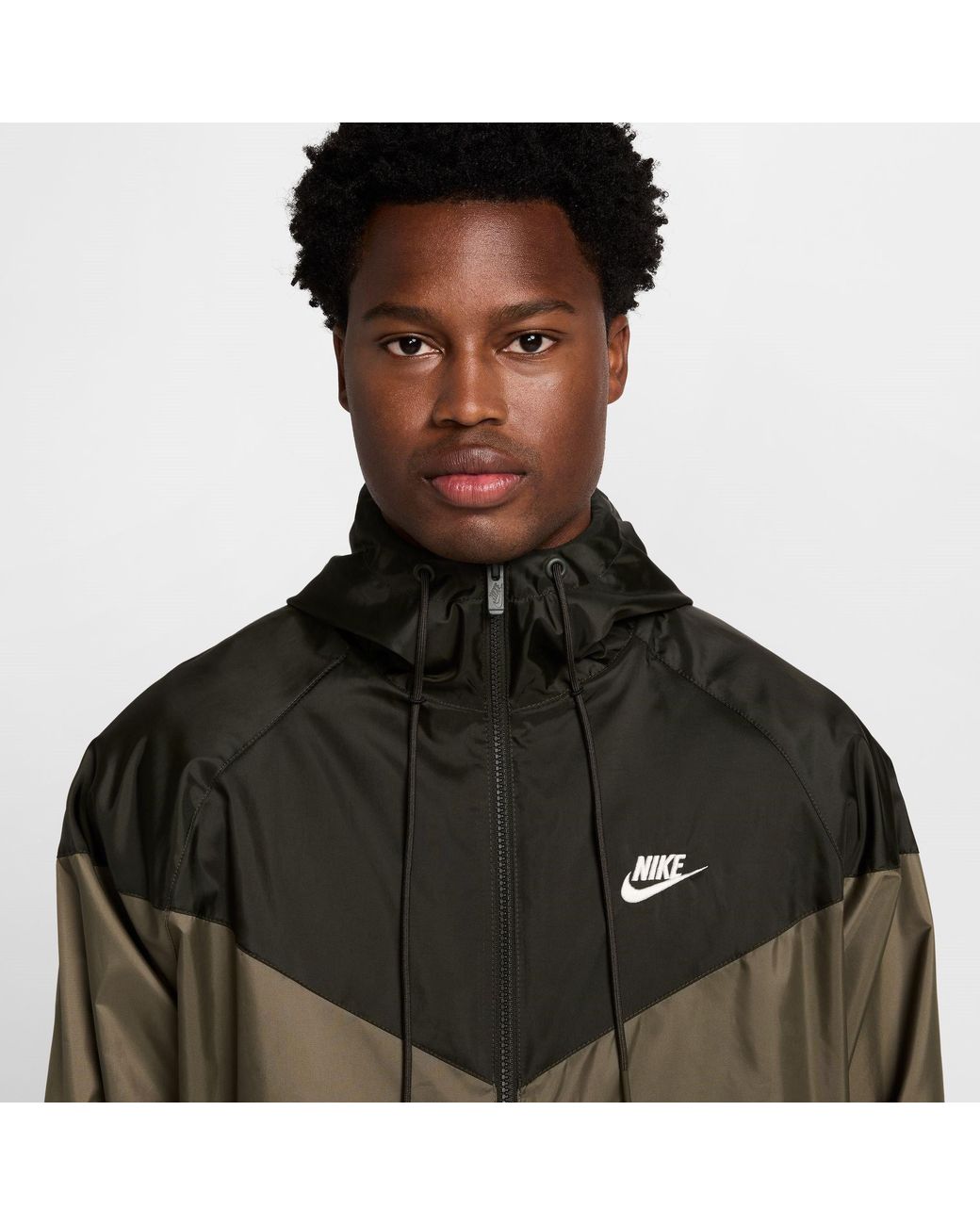 Nike Brown Windrunner Hooded Jacket for men