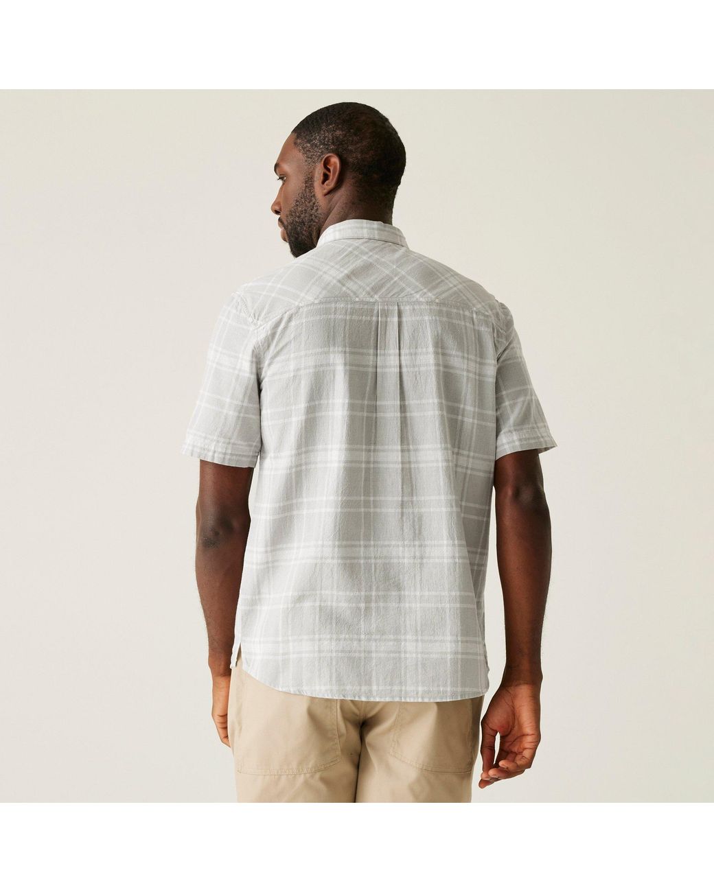 Regatta Gray Loran Long-Sleeve Plain Shirt for men