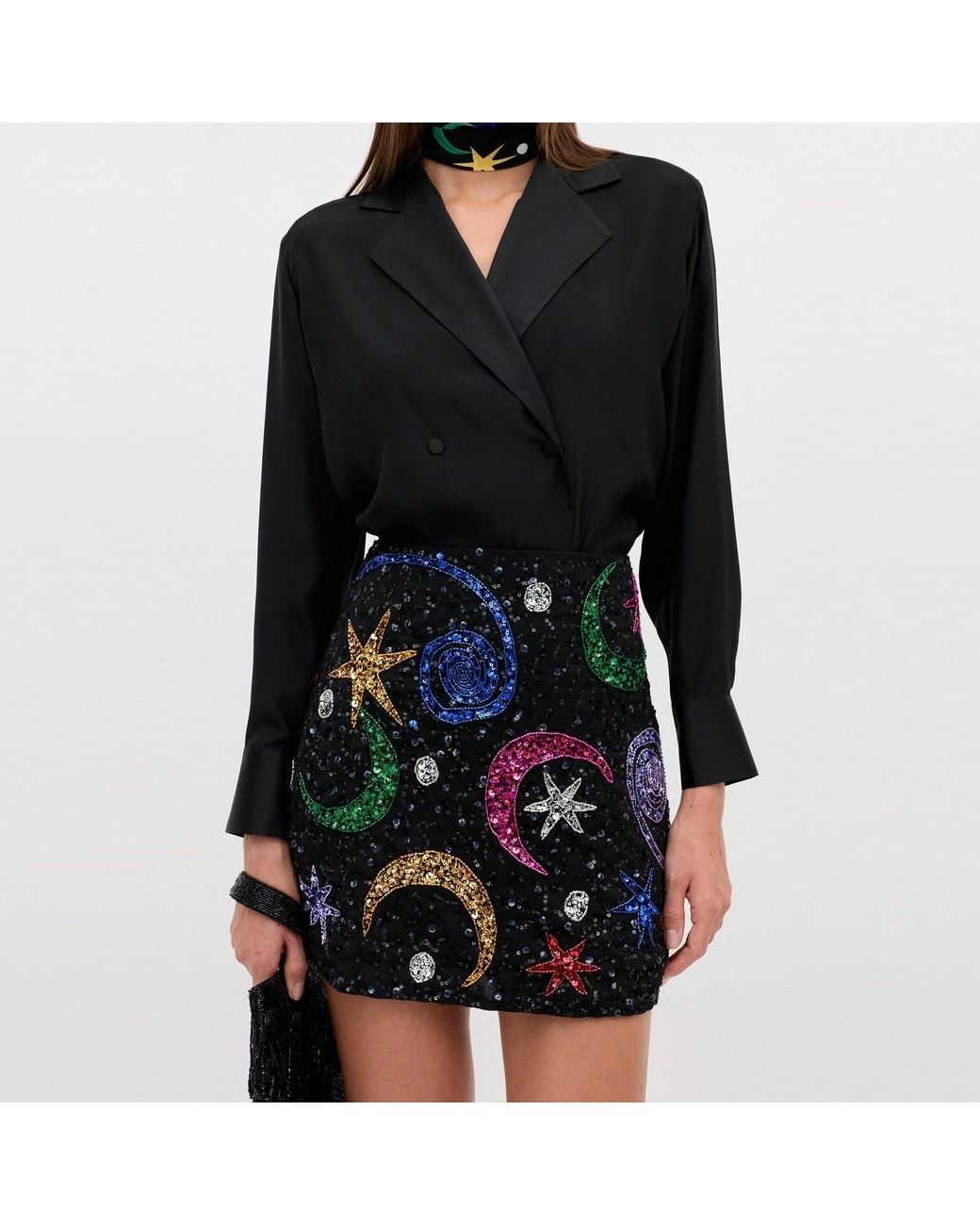 Rixo Black Minna Skirt Ld71