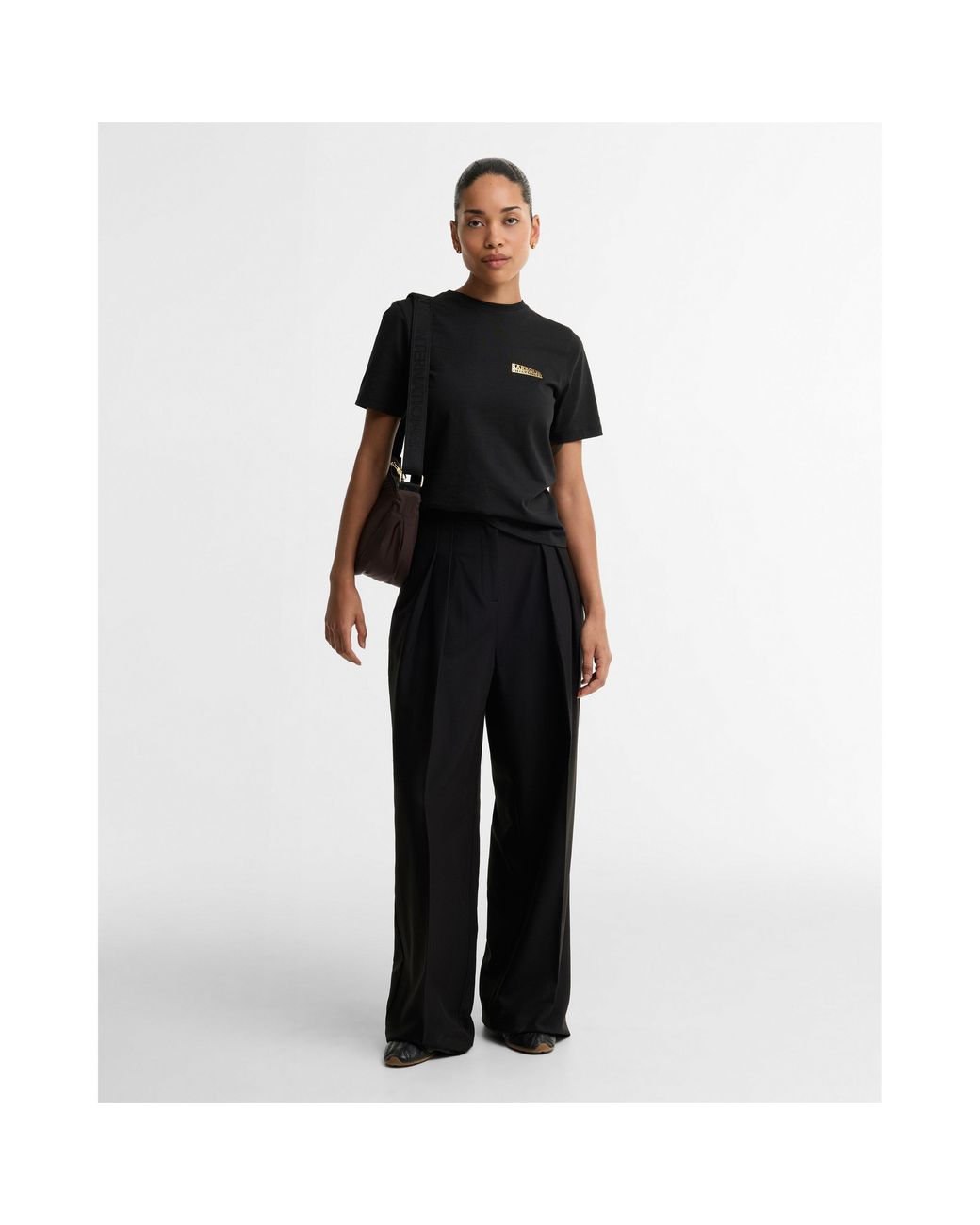 Barbour Black Colletta Cotton Short-Sleeve Slim-Fit T-Shirt