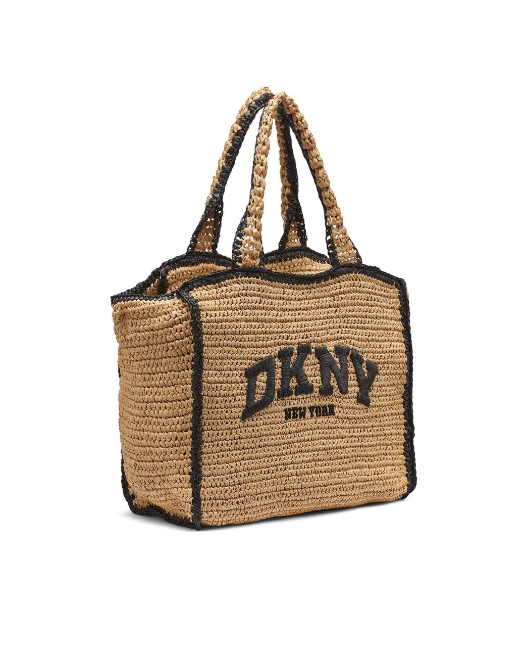 DKNY Metallic Straw Bag