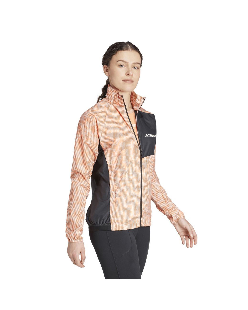 Adidas White Trail Wind Performance Running Jacket
