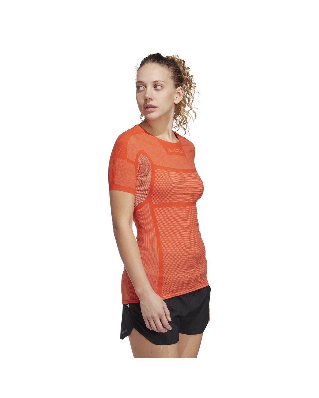 Adidas Orange Drynamo Short Sleeve Light Training Top