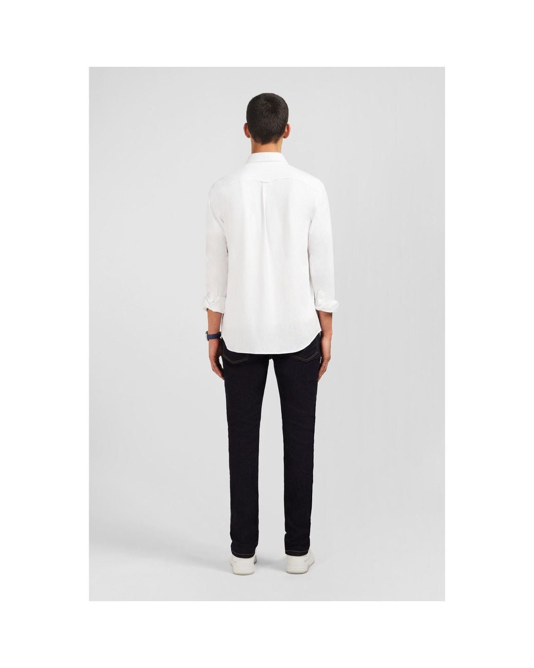 Eden Park White Pinpoint Cotton Shirt for men