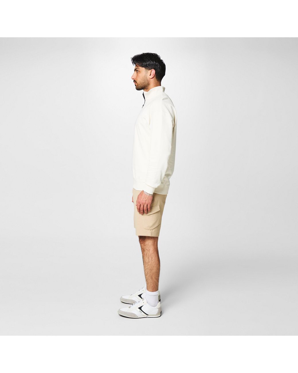 Boss White Saturn Mesh Trainers for men