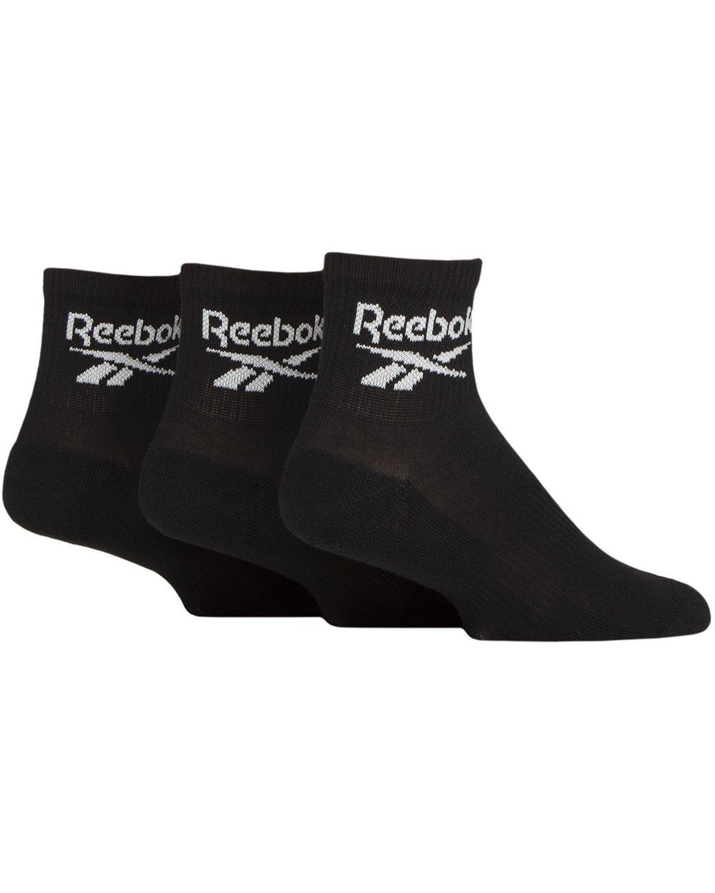 Reebok Black Core Ankle Quarter Socks