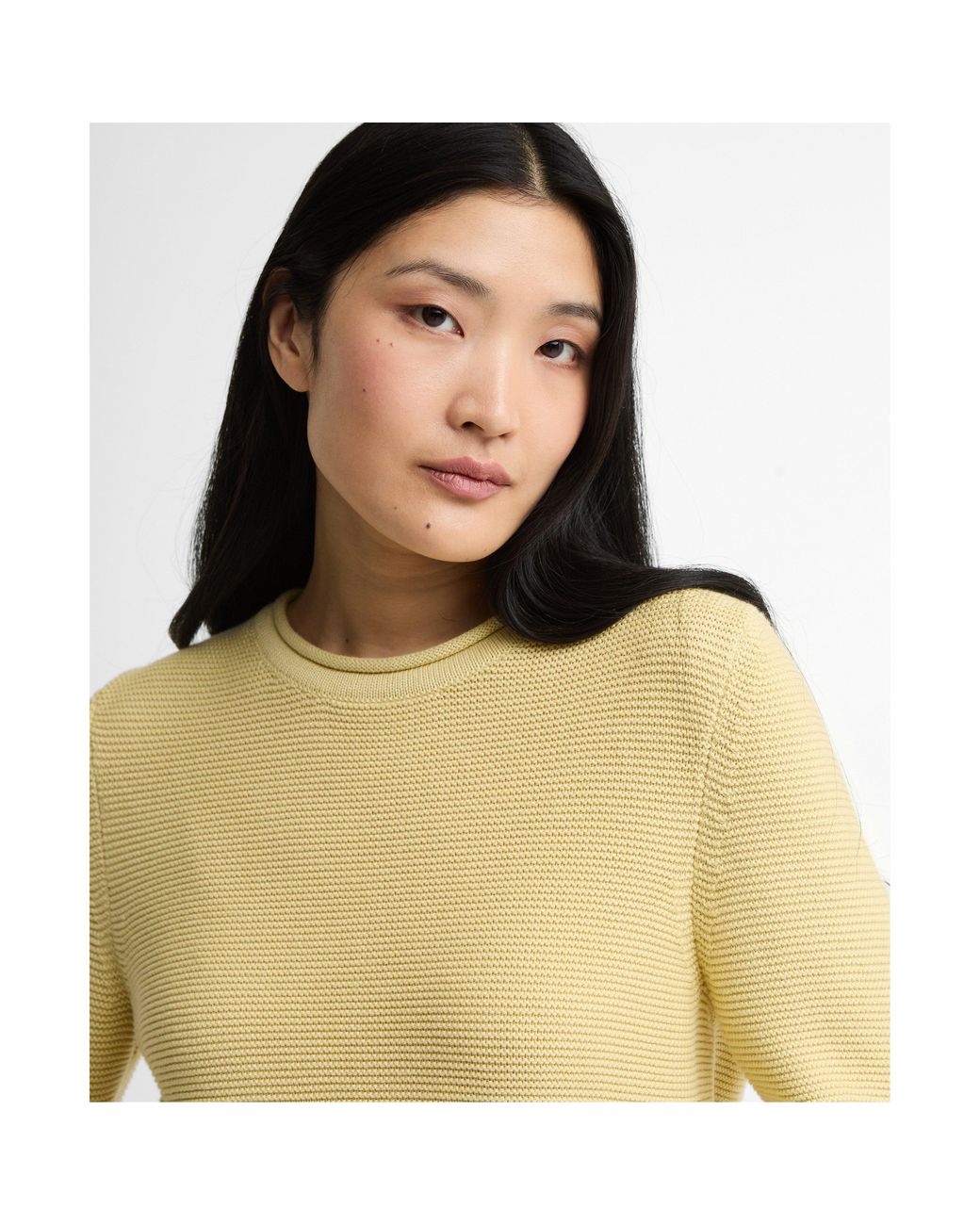 Barbour Yellow Crew Neck Jumper