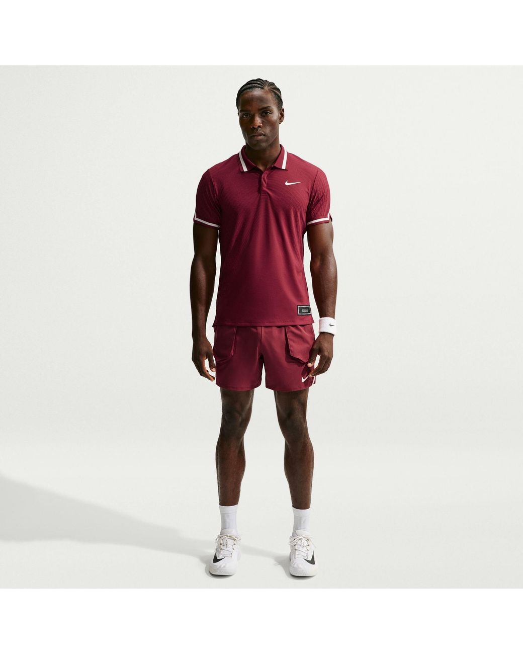 Nike Red Court Slam Aero-Fit Tennis Polo for men