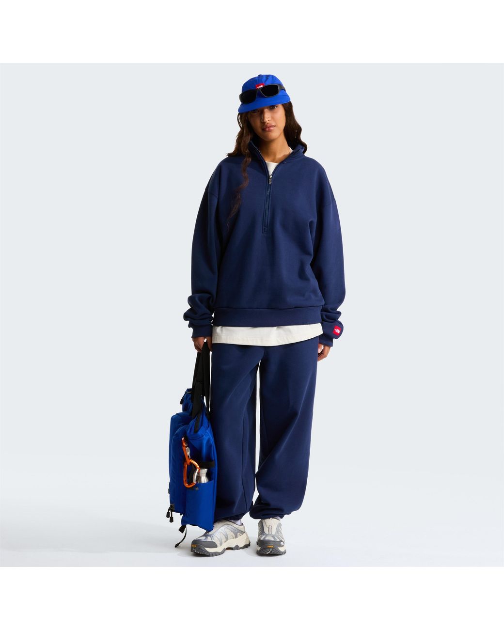 The North Face Blue Box 1/4 Zip Fleece for men