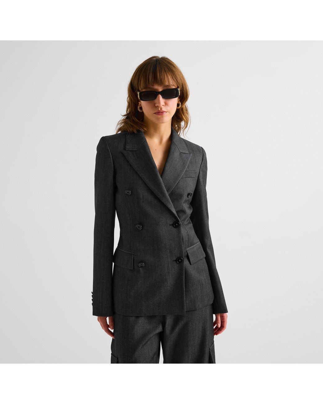 Balenciaga Black Bal Dbl Brst Blazer Ld64
