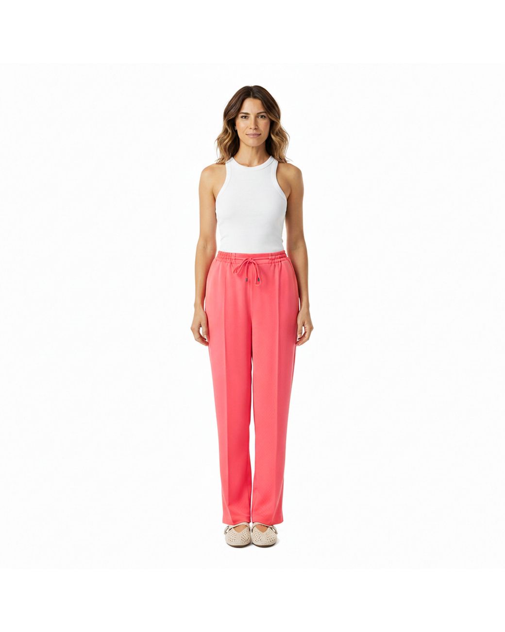 Ted Baker Pink Ted Satin Wide Leg Trouser