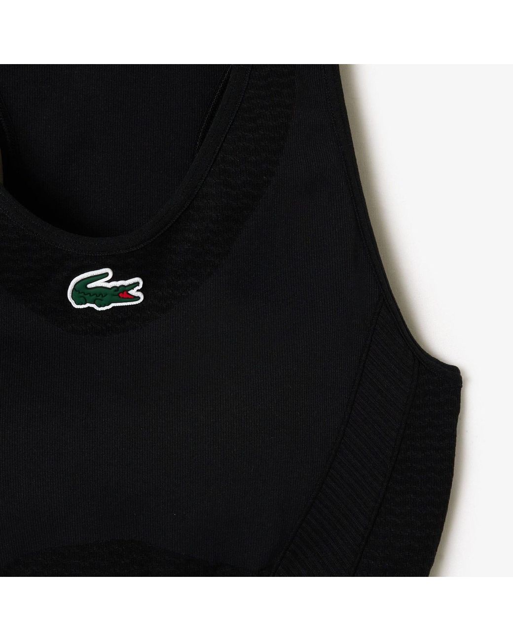 Lacoste Black Sport Stretch Removable Padded Bralette