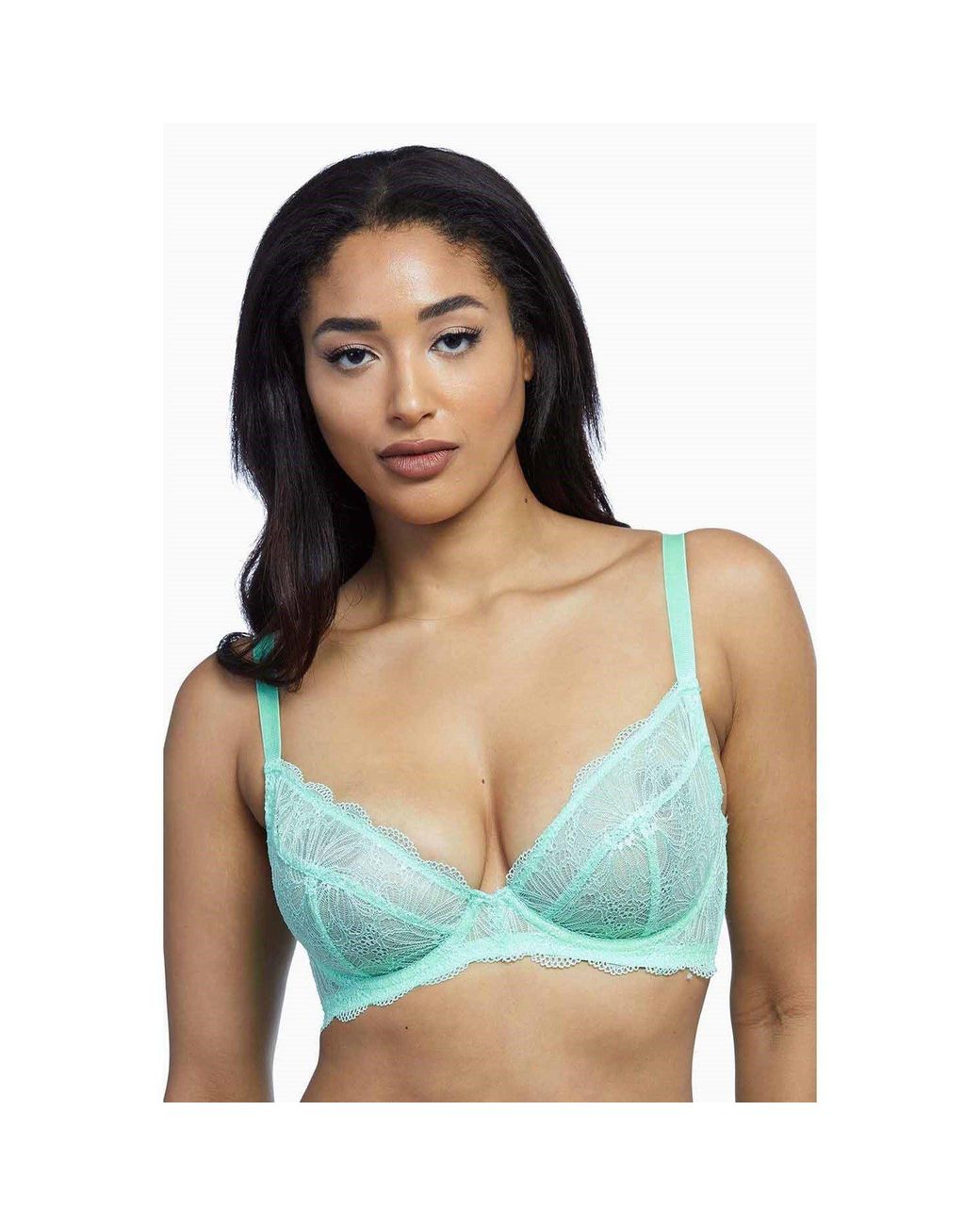 Wolf & Whistle Blue Ariana Everyday Lace Bra Mint
