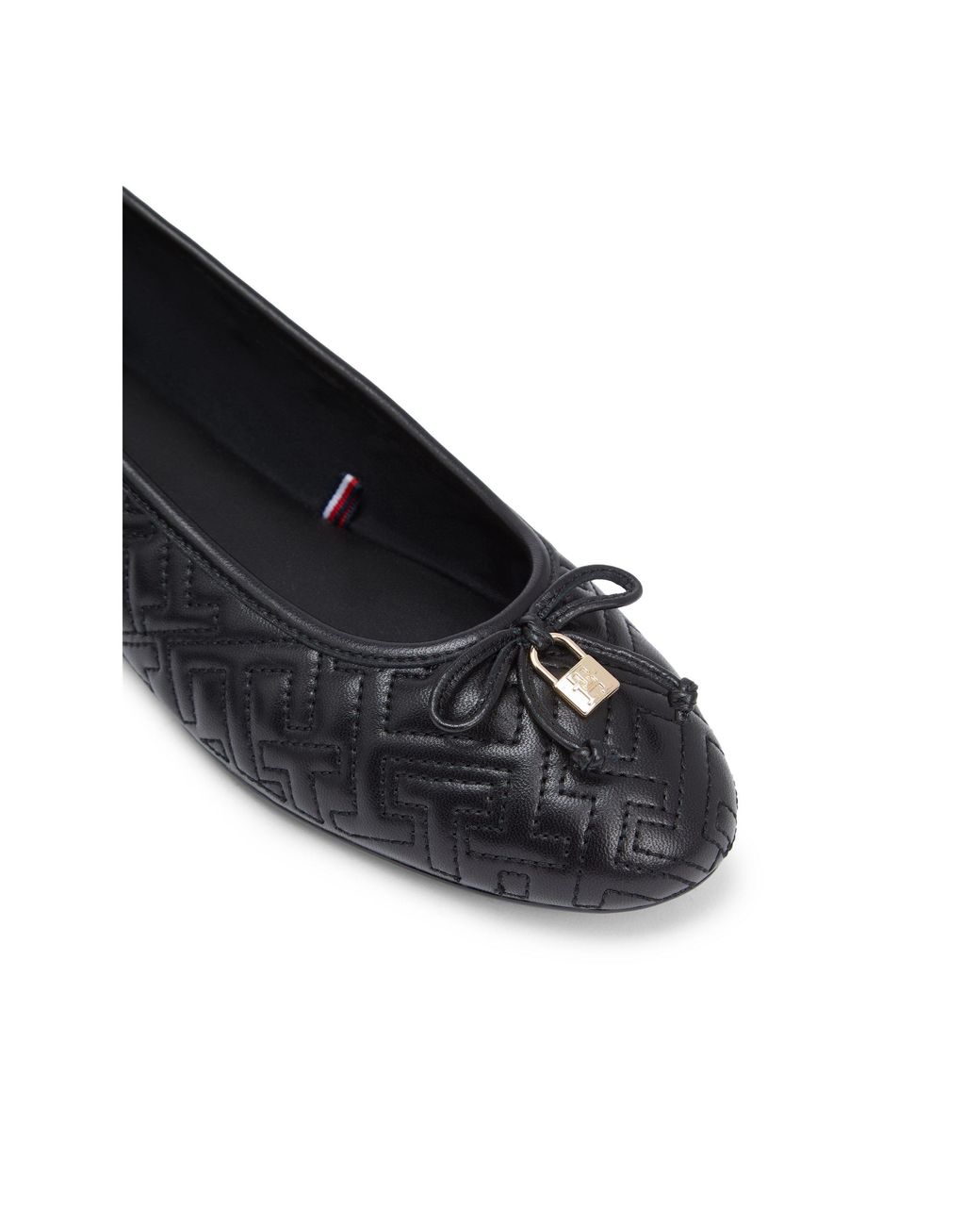 Tommy Hilfiger Blue Quilt Ballerina Ballet Pumps