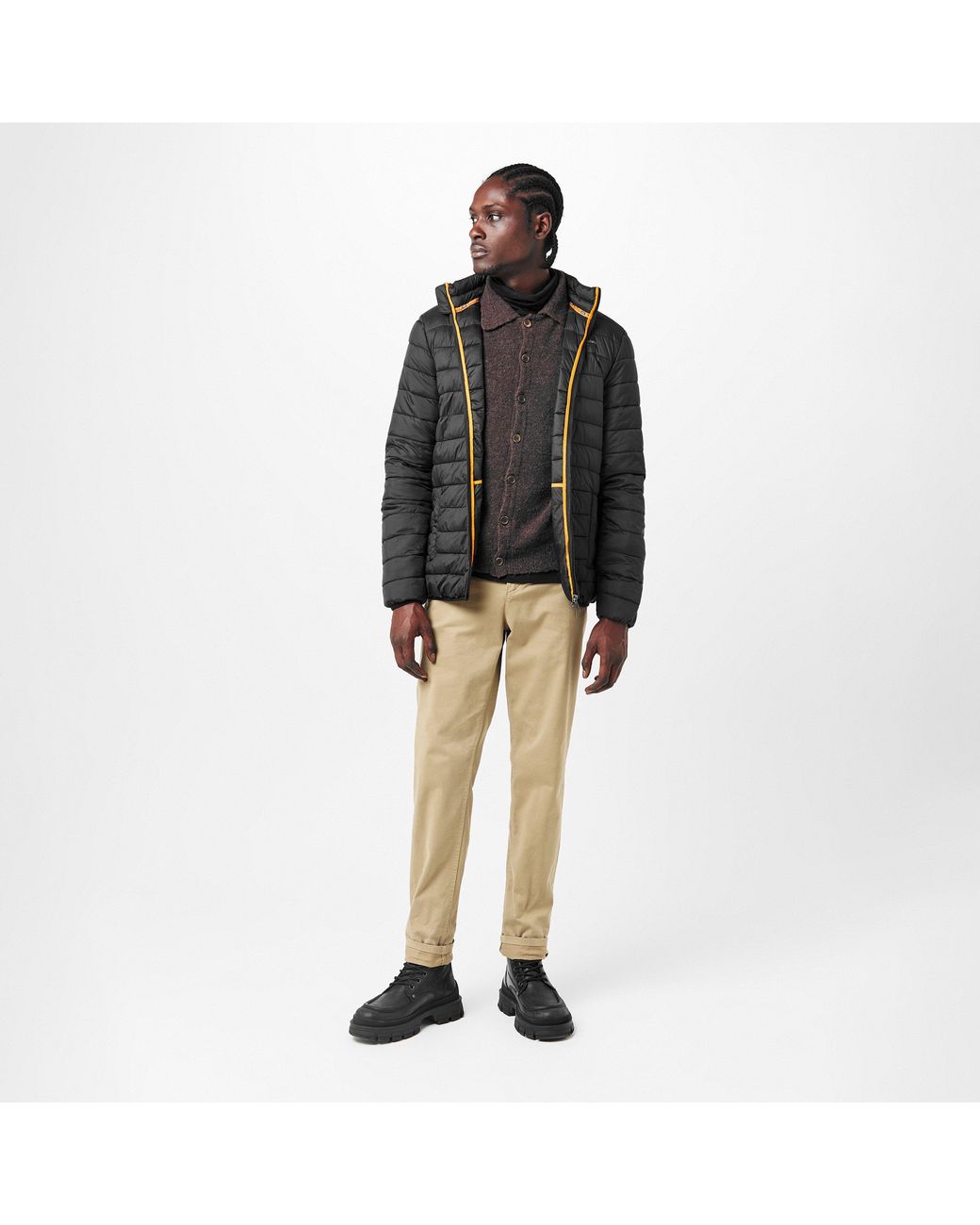 Aquascutum Black Long Sleeve Medium Puffer Jacket for men