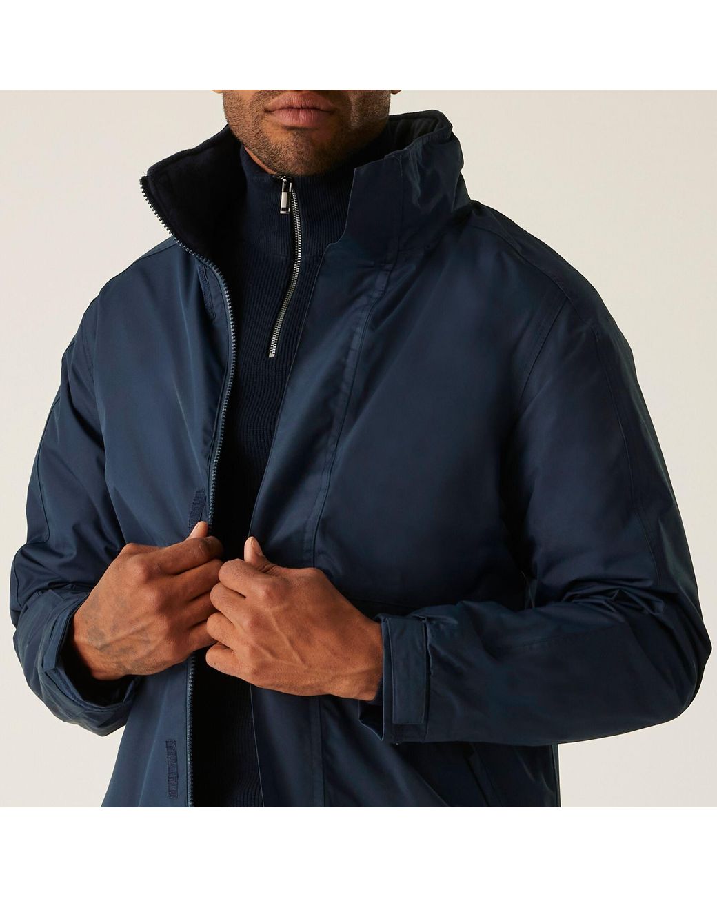 Regatta Blue Dover Fleece Lined Waterproof Insulated Bomb for men