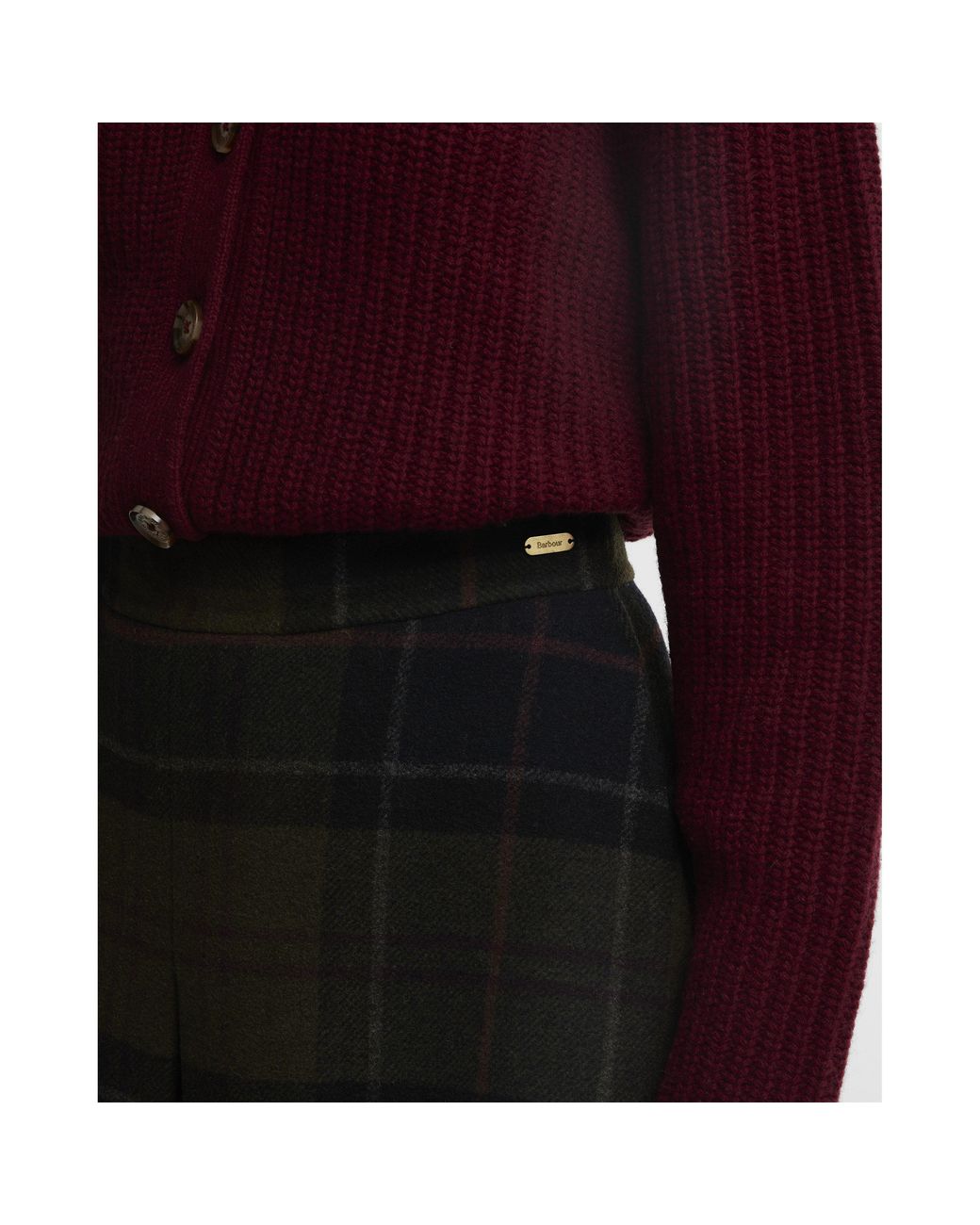 Barbour Black Tartan Pleatfront Mini Skirt