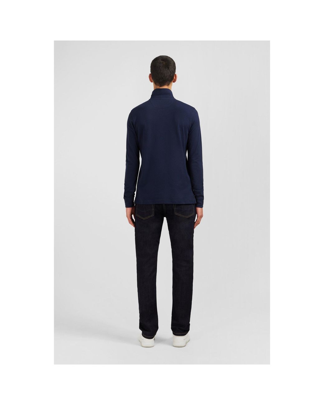 Eden Park Blue Cotton Polo With Contrasting Neck for men