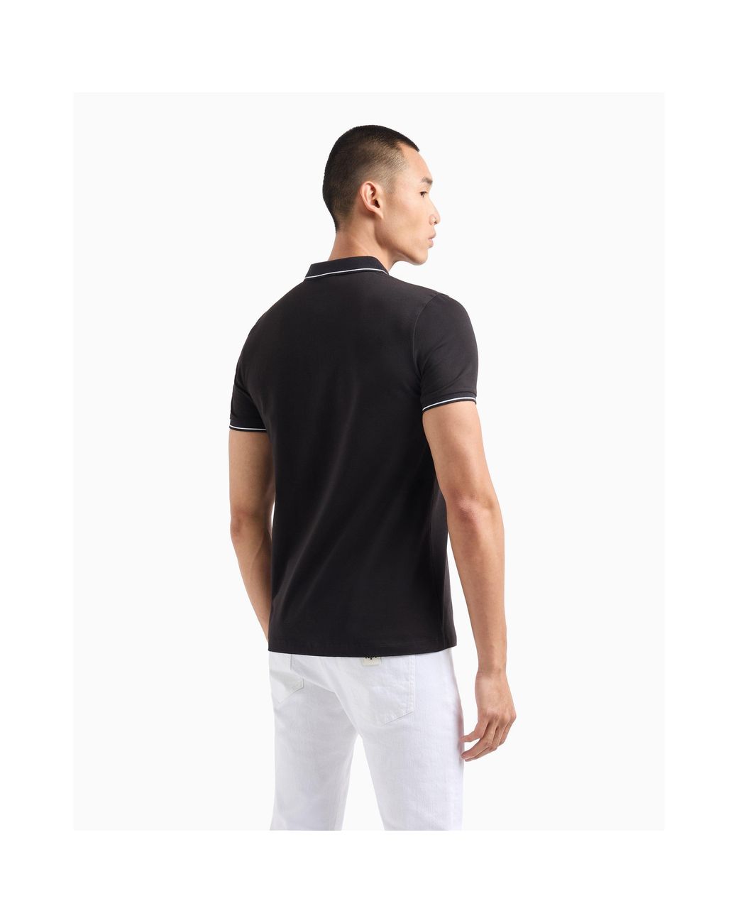 ARMANI EXCHANGE Black Polo for men