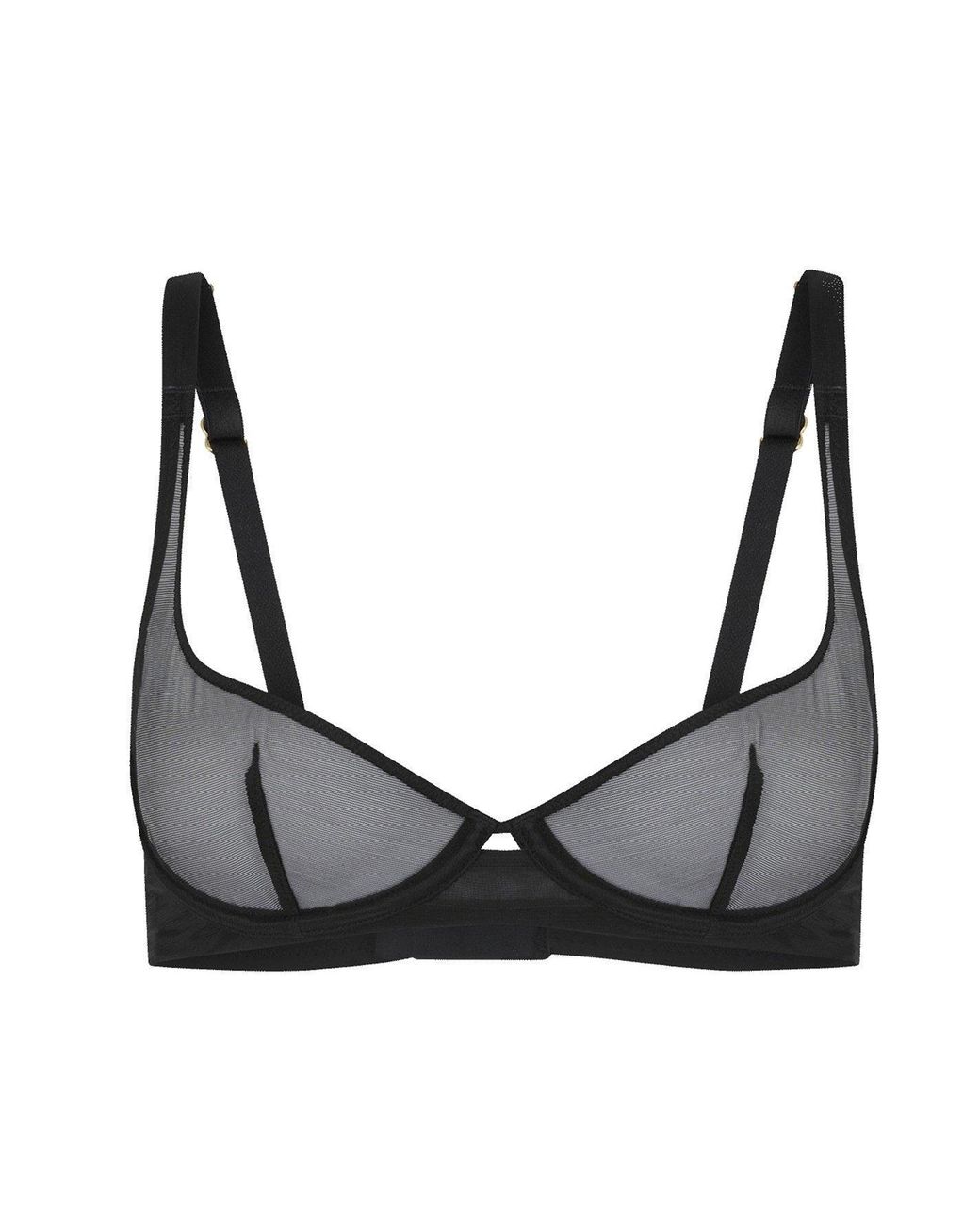 Agent Provocateur Black Lucky Demi Cup Plunge Underwired Bra