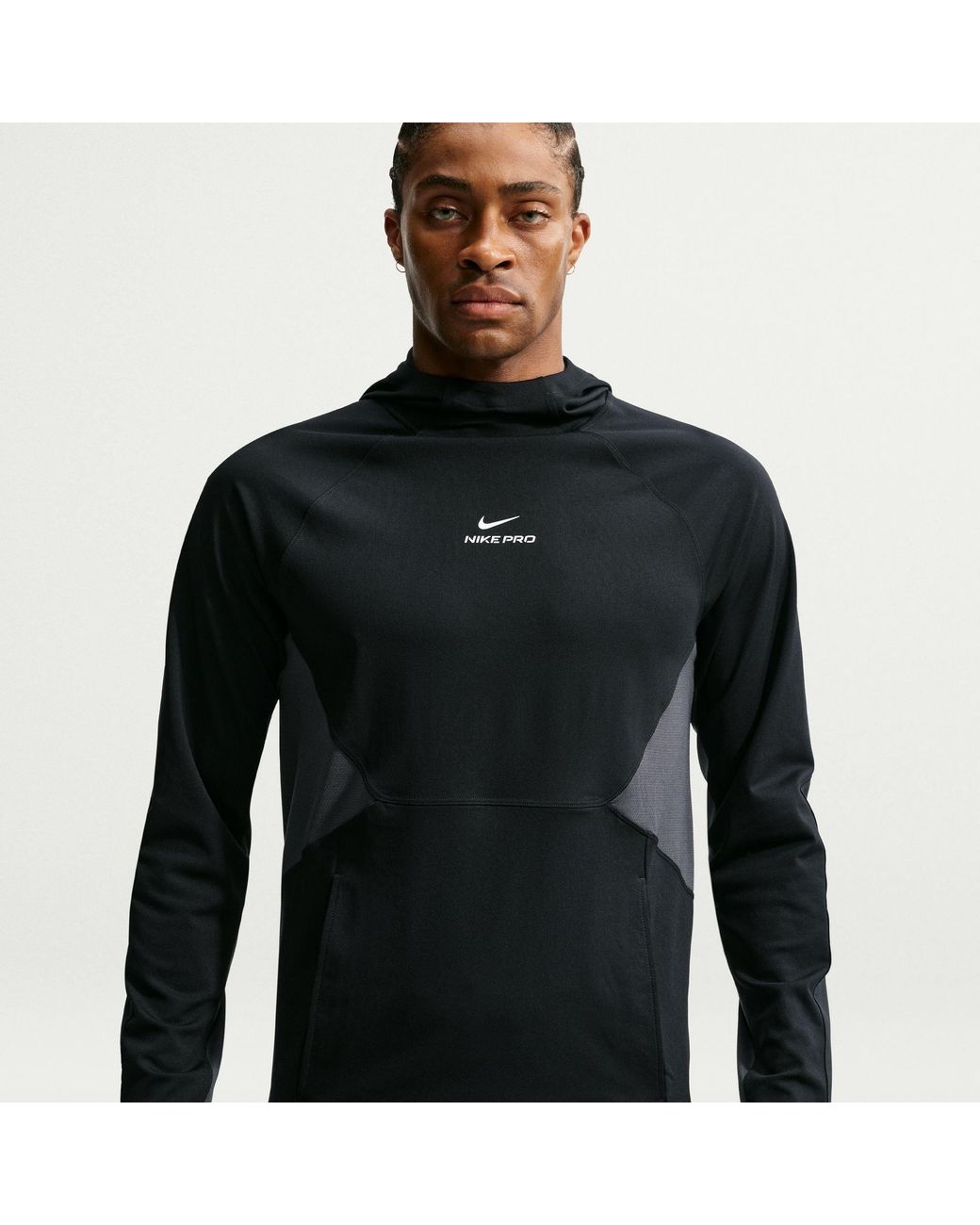 Nike Black Pro Midlayer Dri-Fit Hoodie for men