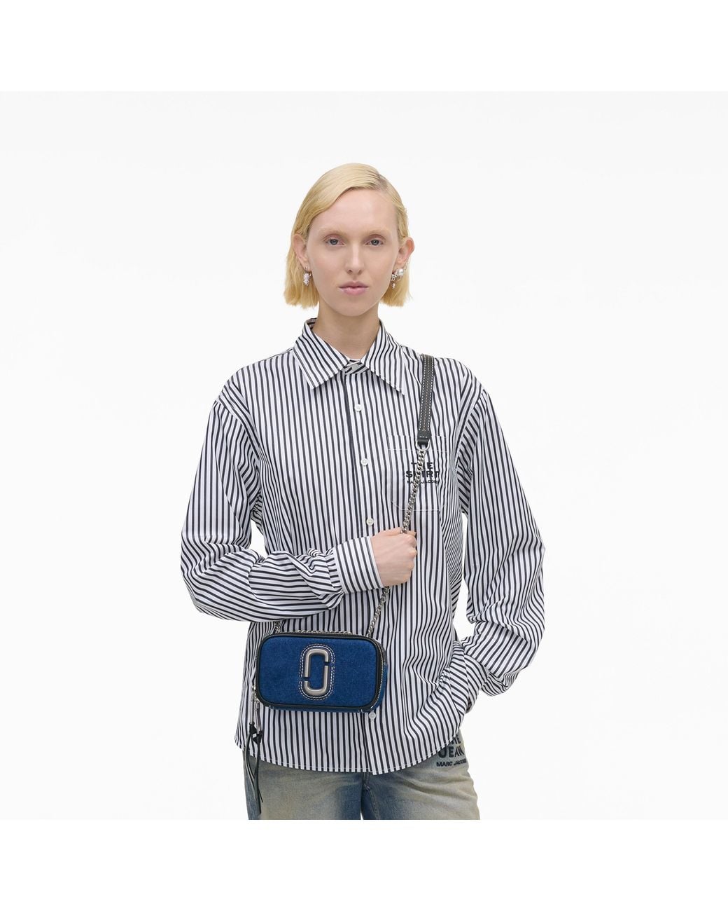 Marc Jacobs Blue Denim Snapshot Camera Bag