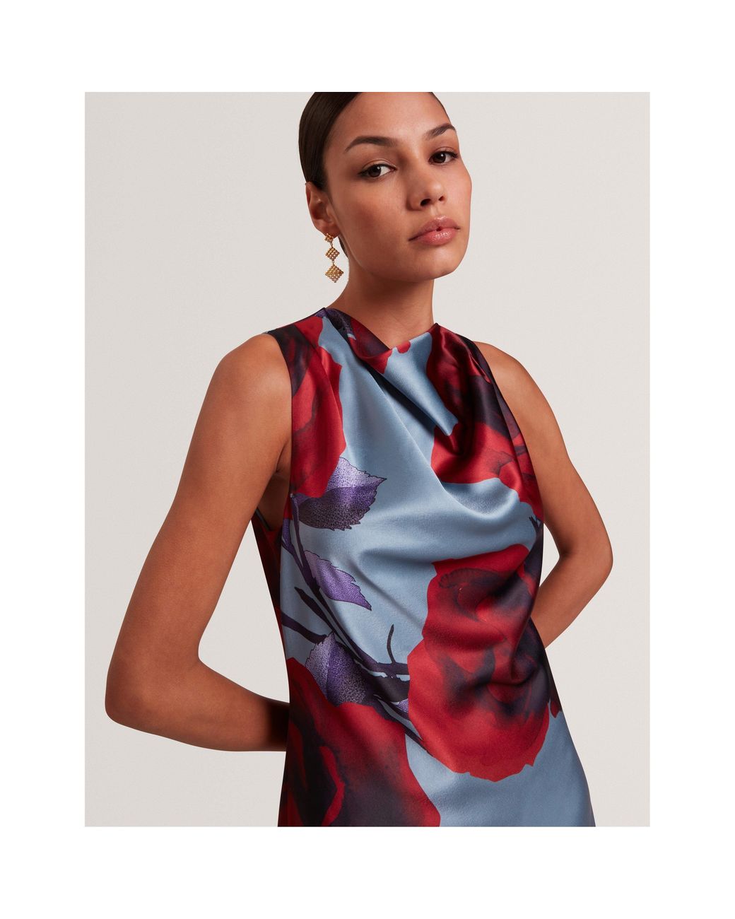Ted Baker Red Print Tea Dress