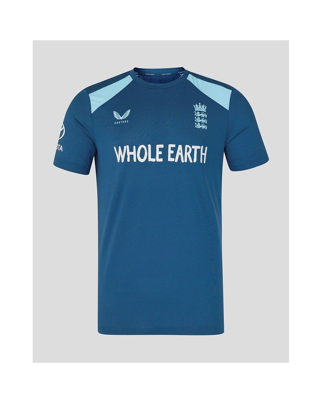 Castore Blue 26/27 England Cricket Training Short Sleeve Performance T-Shirt for men