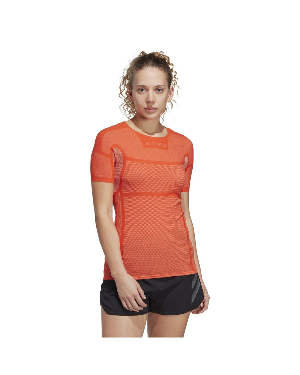 Adidas Orange Drynamo Short Sleeve Light Training Top