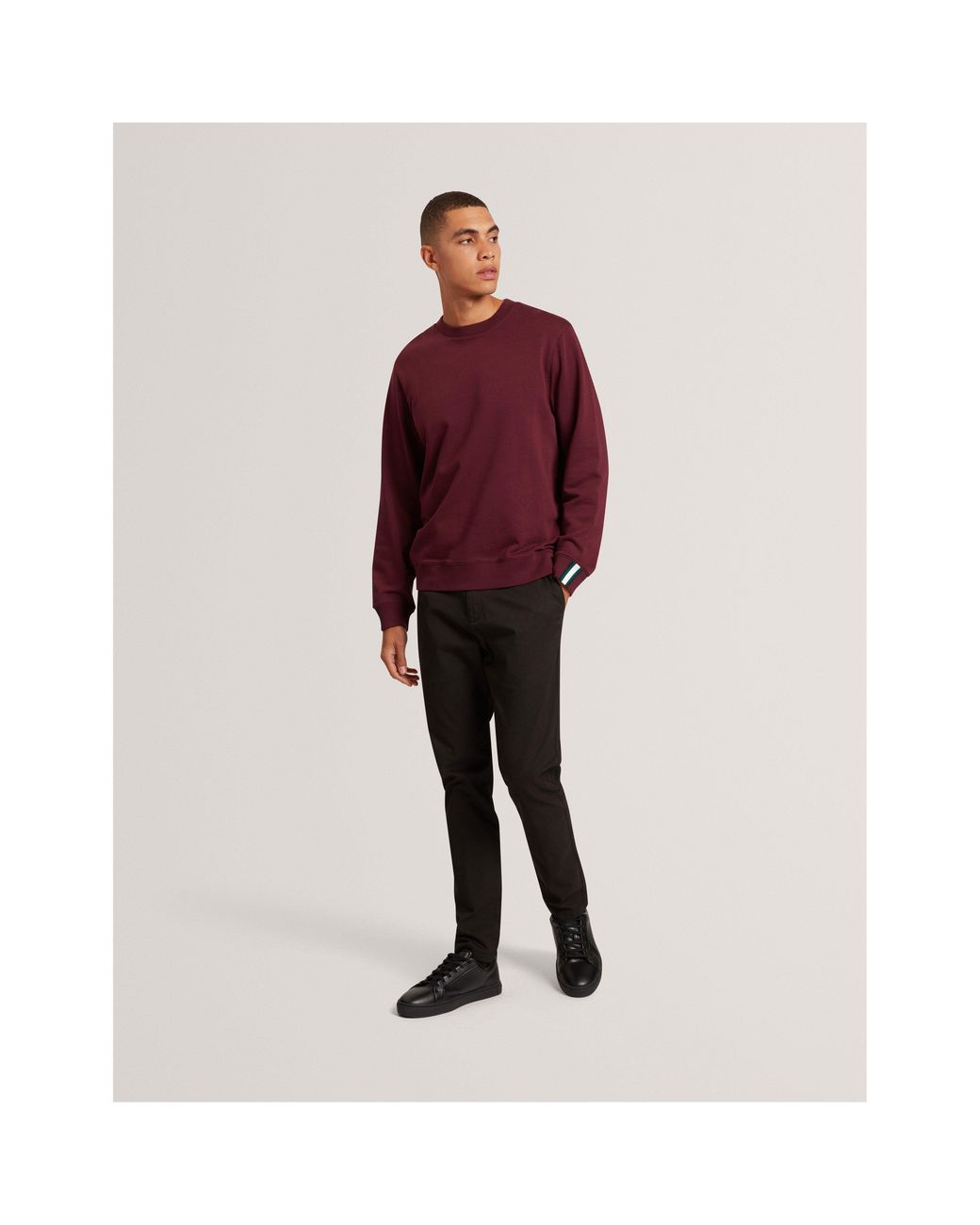 Ted Baker Purple Long-Sleeve Crew Tracksuit Top for men