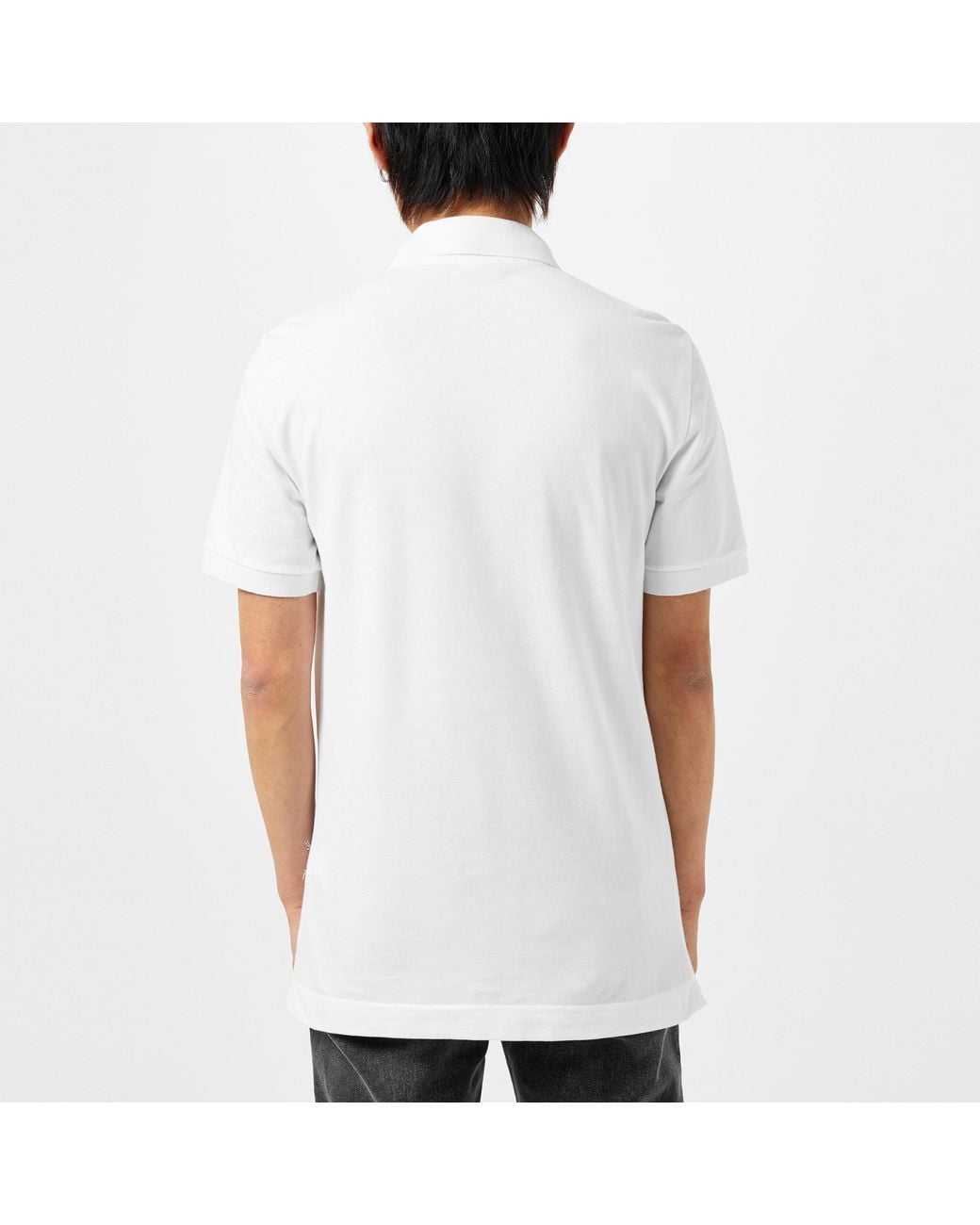 Dolce & Gabbana White Plain Piqué Cotton Polo Shirt for men