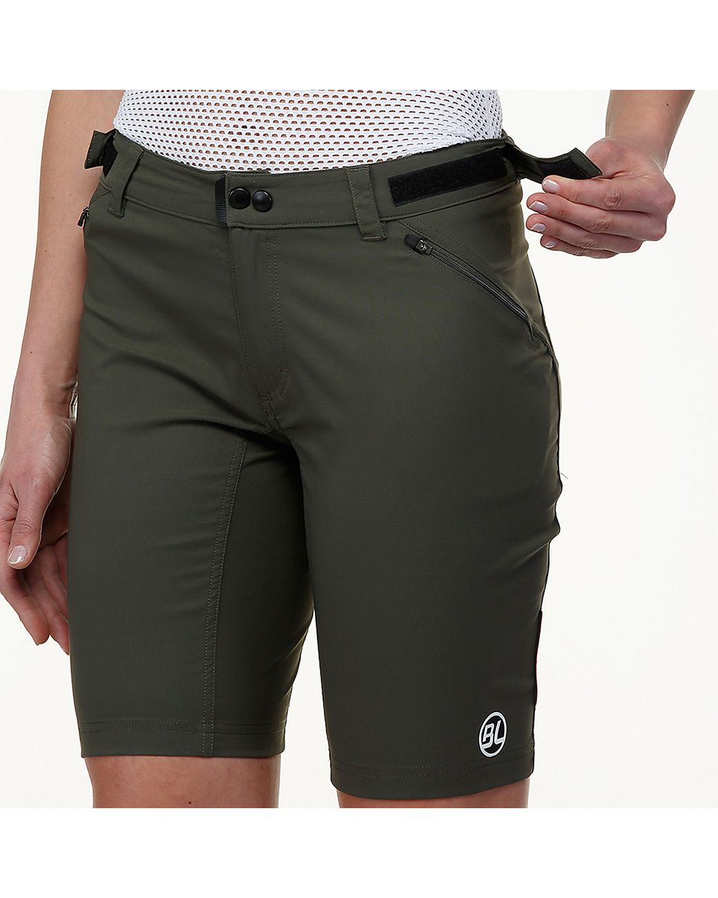 Bicycle Line Green Imola S2 Baggy Knee Length Zip Pockets Mtb Shorts