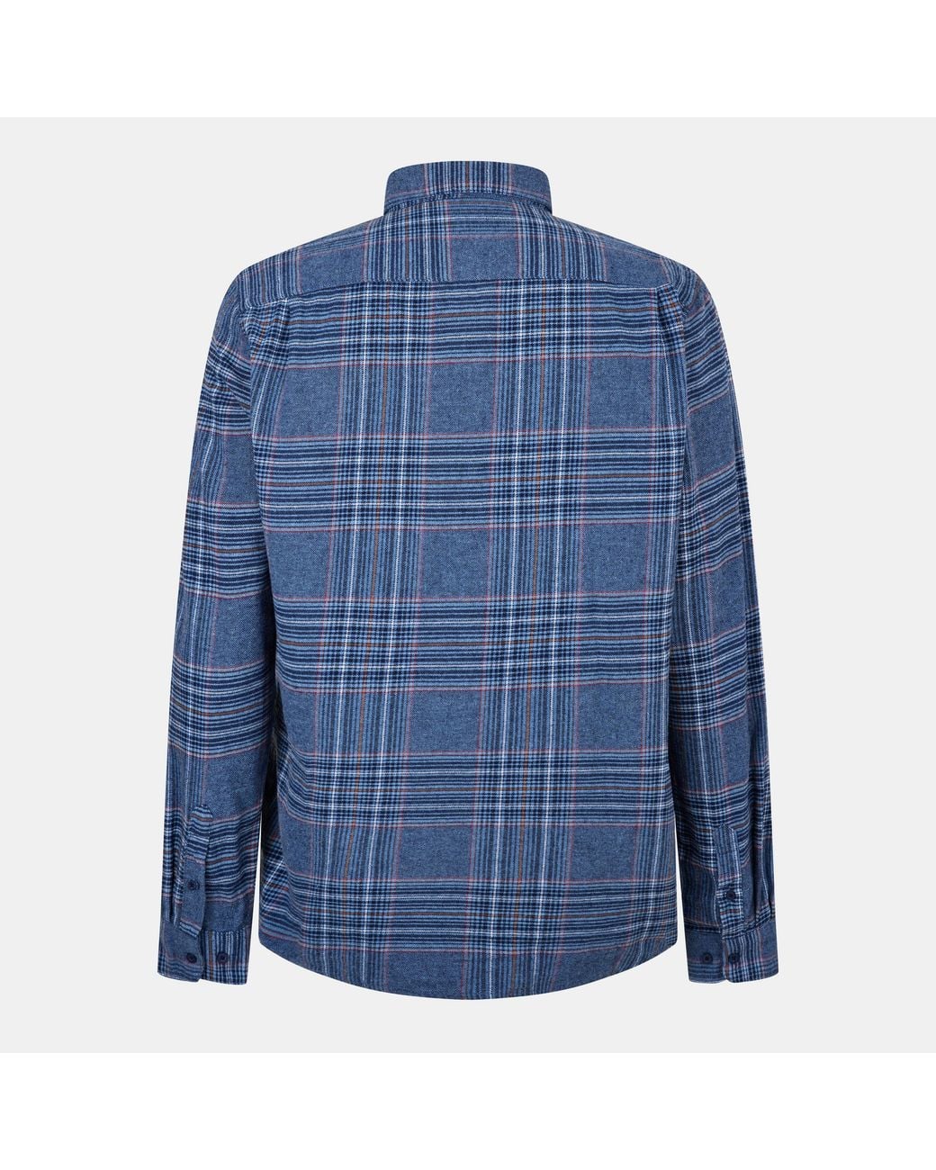Peter Werth Blue Filmer Long Sleeve Plain Shirt for men