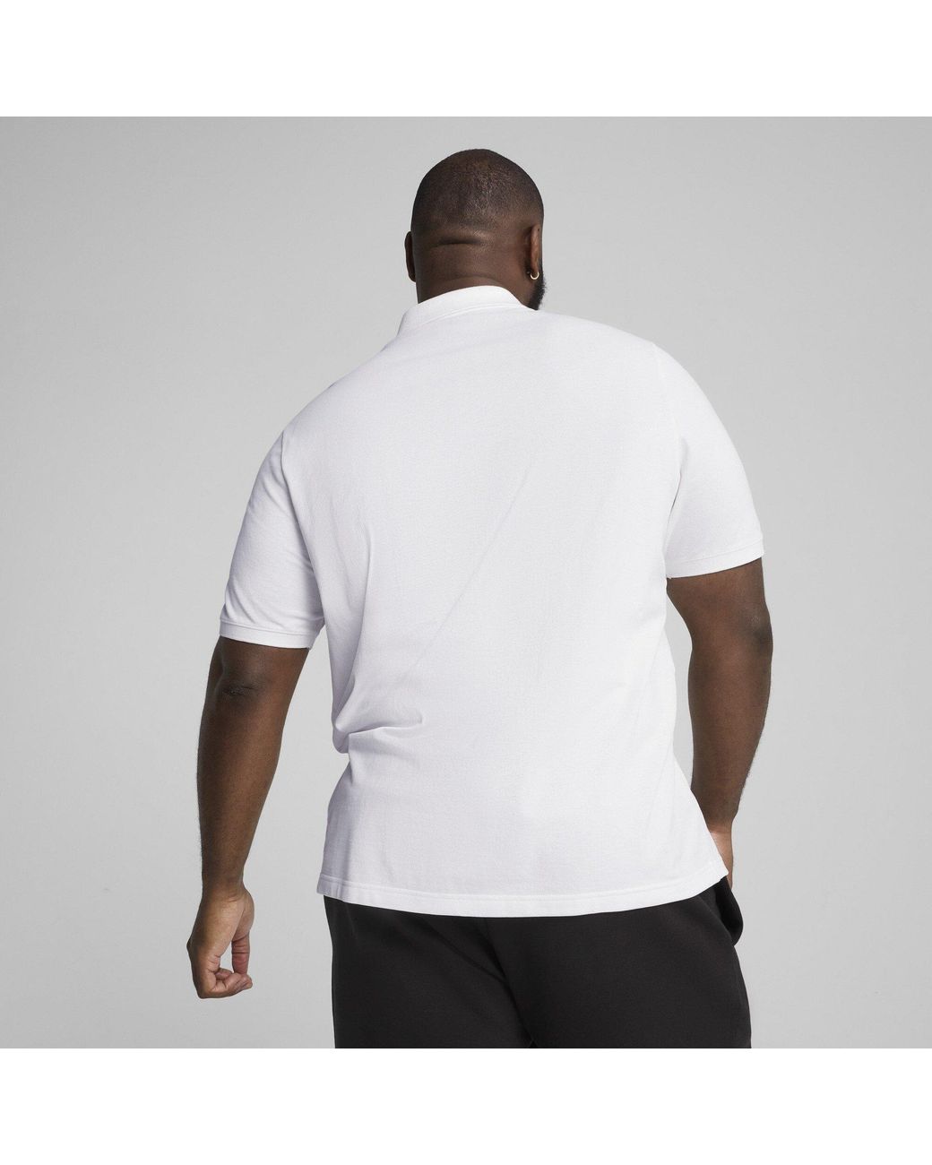 PUMA White No.1 Pique Short-Sleeve Polo Shirt for men