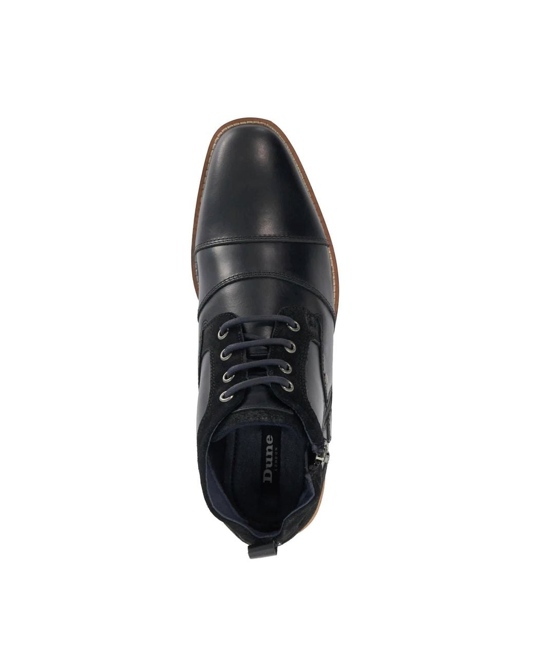 Dune Black Cappa Leather Chukka Boots for men