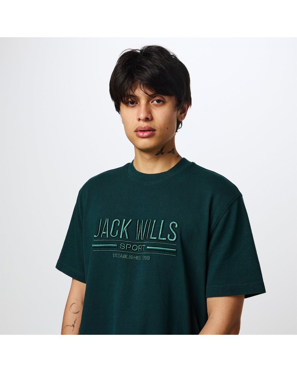 Jack Wills Green Jw Logo Regular Fit T-Shirt for men
