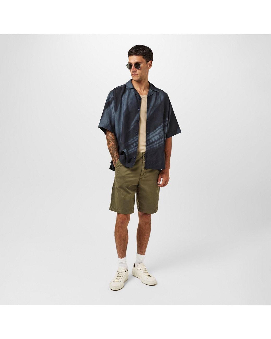 Boss Blue Lapis Short Sleeve Shirt for men