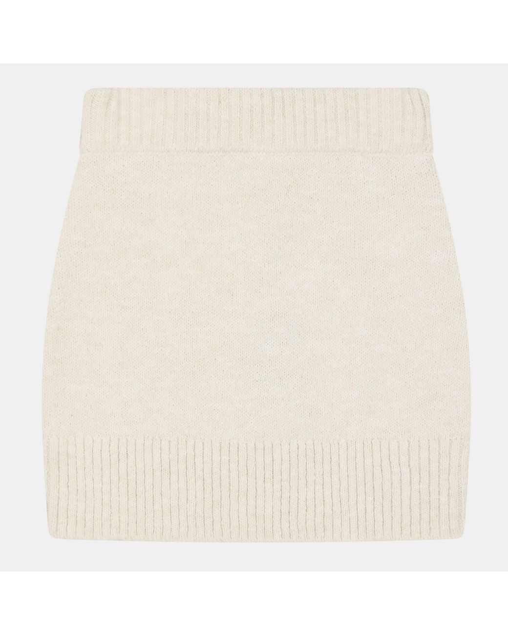 The Couture Club Natural Emblem Knit Skirt