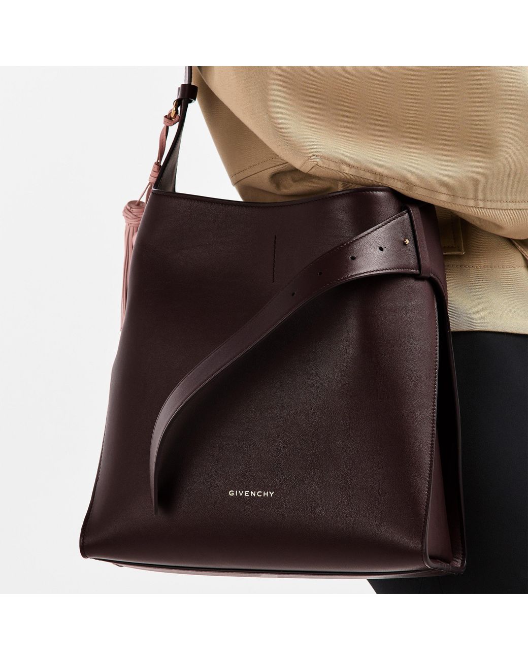 Givenchy Purple Medium Belted Hobo Bag