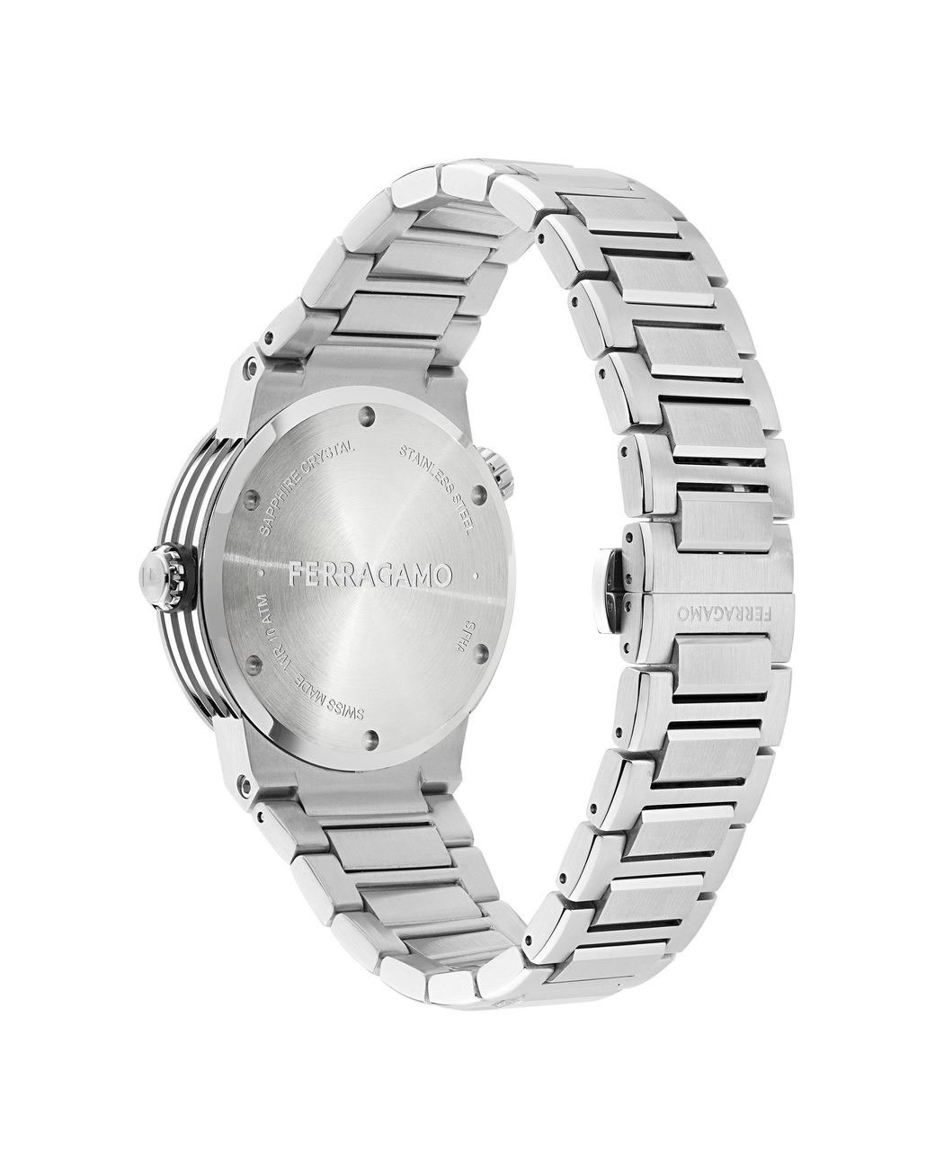 Ferragamo Metallic F-80 Tonneau Analogue Quartz Watch for men