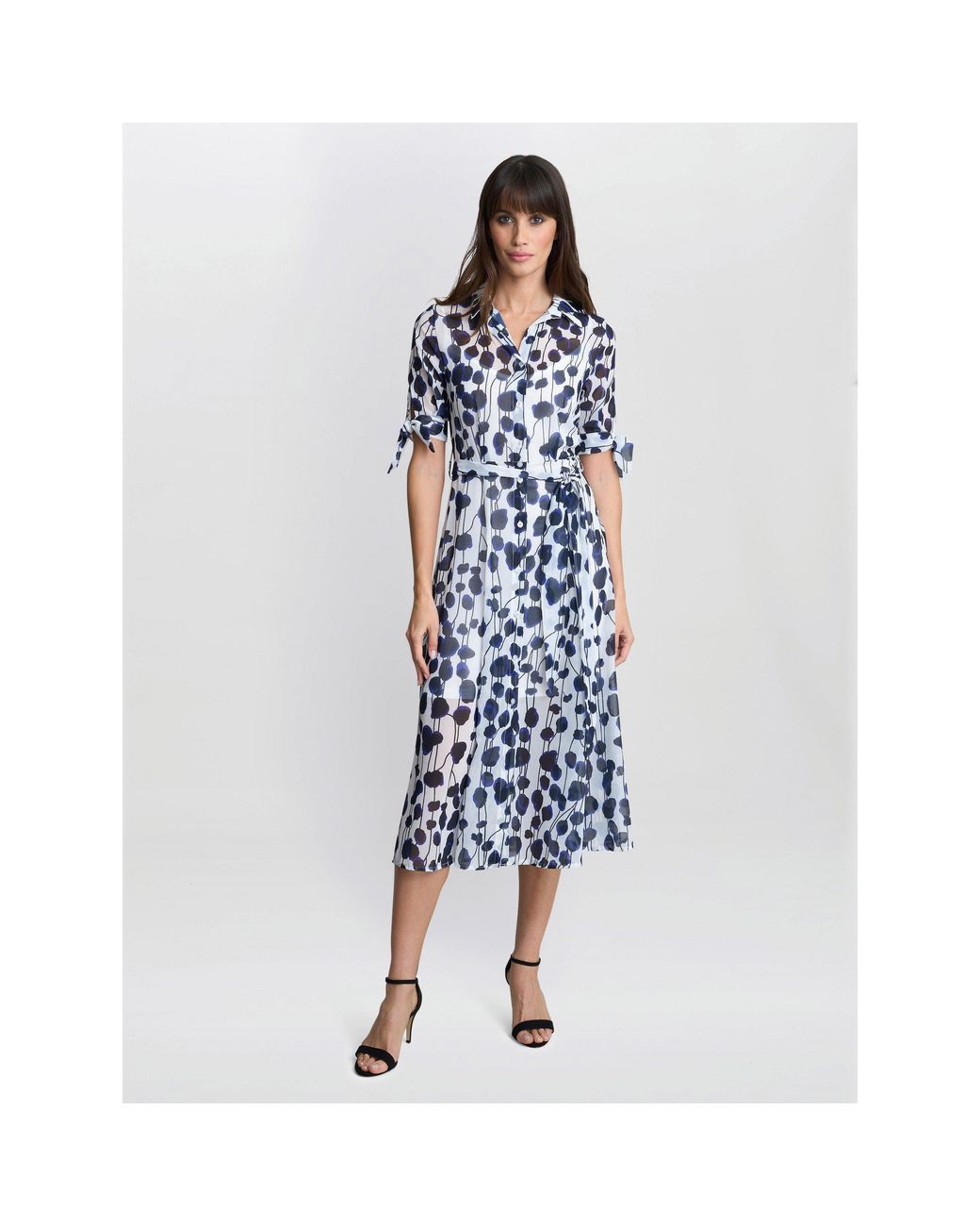 Gina Bacconi Blue Adrienne Shirt Dress