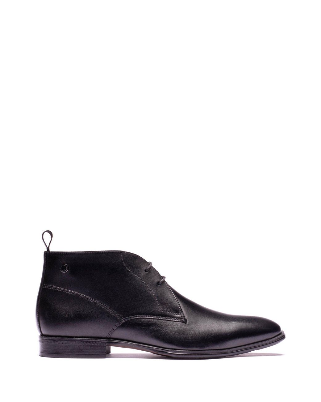 Base London Blue Archer Leather Chukka Boots for men