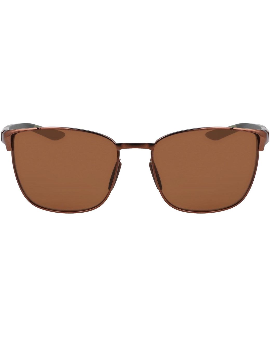 Nike Brown Metal Fusion Square Sunglasses