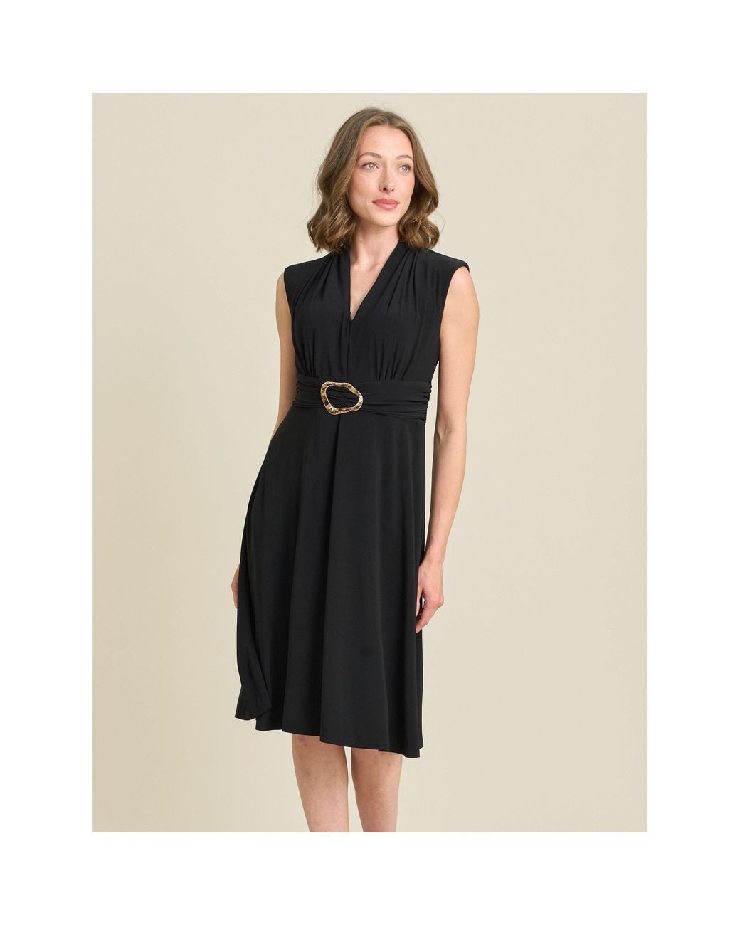 Gina Bacconi Black Suri Sleeveless Dress