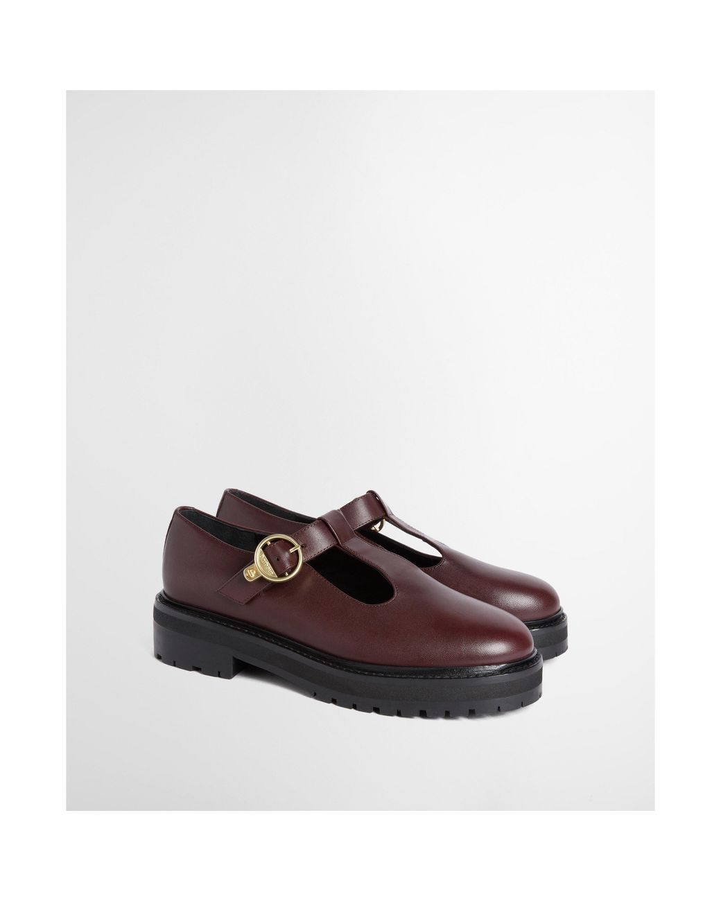 Barbour Brown Ryton Leather Mary Janes