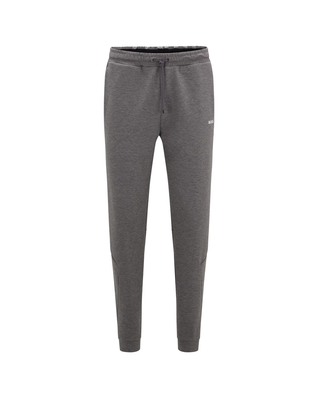 Boss Gray Hadiko Closed Hem Fleece Joggers for men