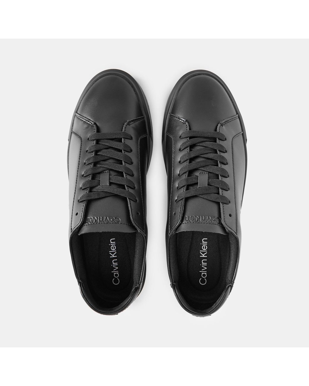 Calvin Klein Black Basket Cupsole Court Trainers for men