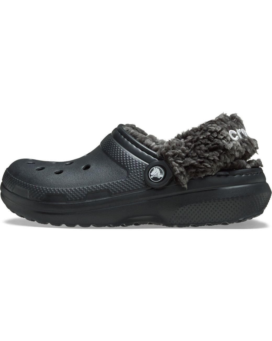 CROCSTM Black Classic Fleece Mule Slippers
