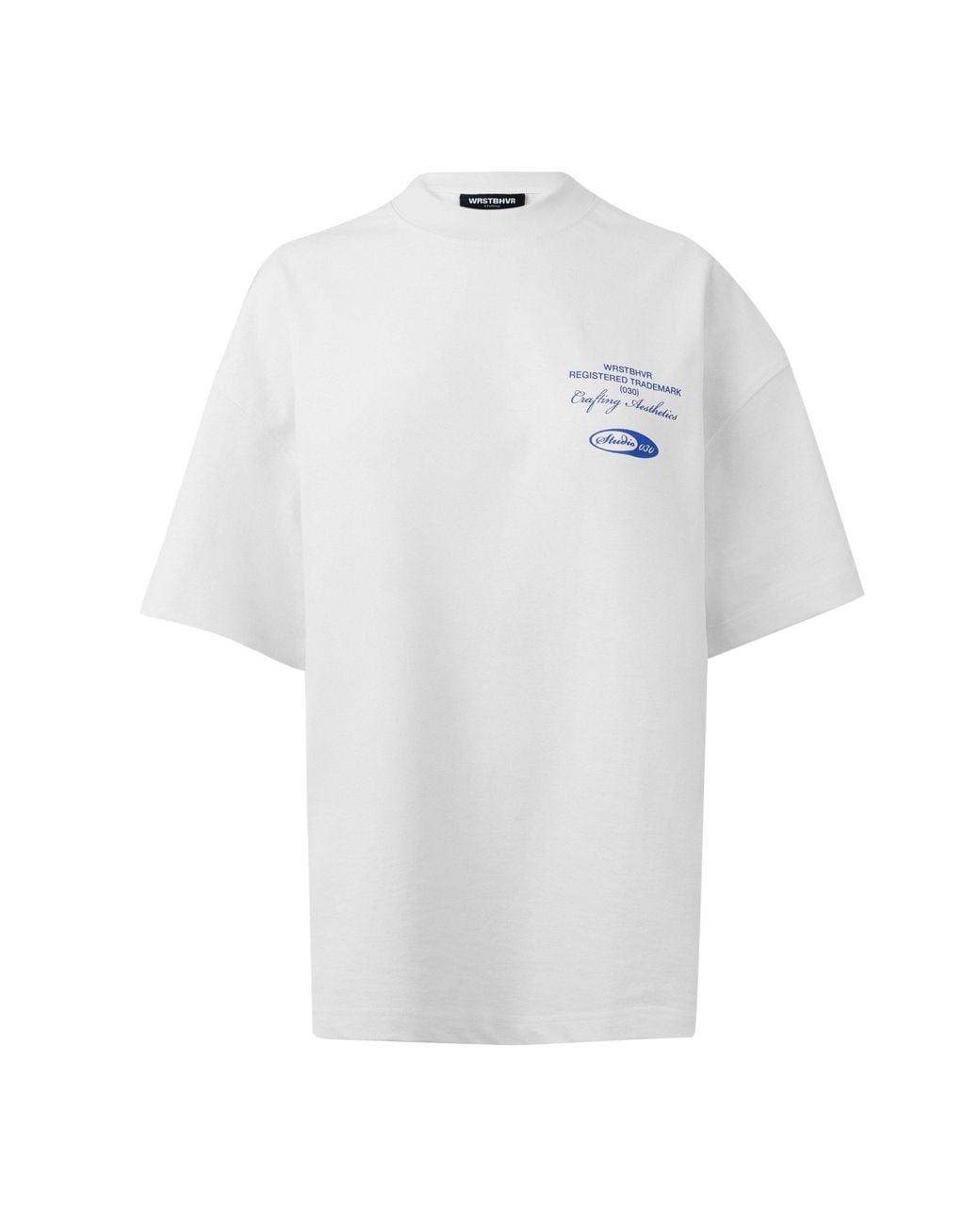 WRSTBHVR White Stdio V-13 Over The Head Cotton Oversized-Fit T-Shirt