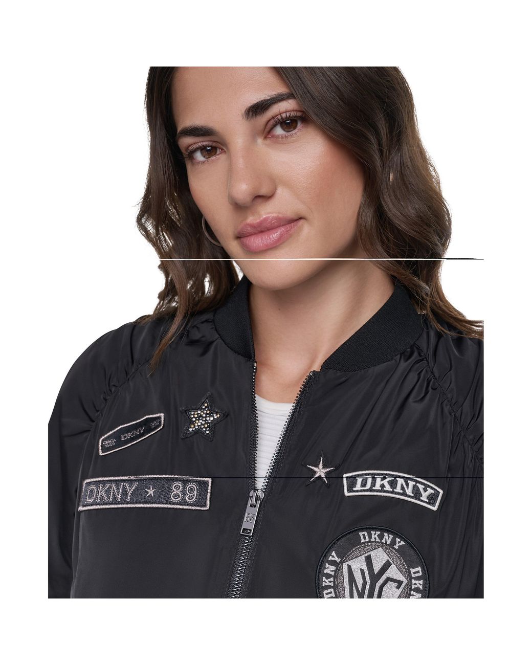 DKNY Black Patch Bomber Sportswear Regular Fit Jacket